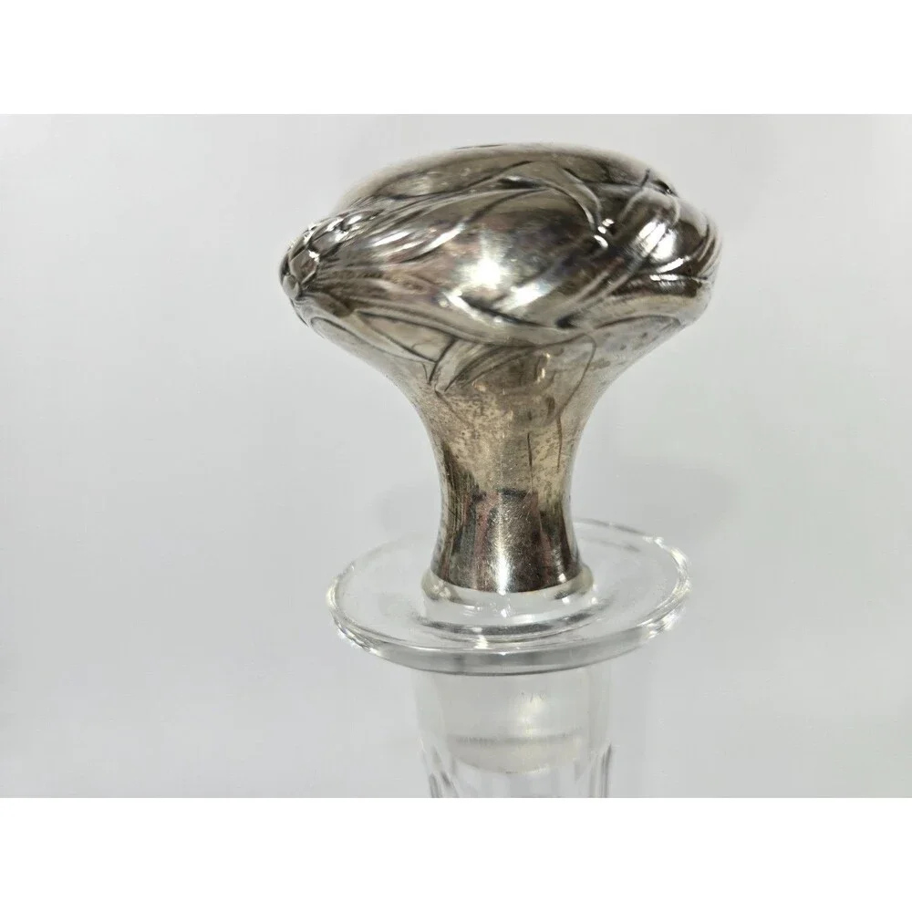 Antique Cut Crystal Decanter with Sterling Silver Stopper – Incredible Condition